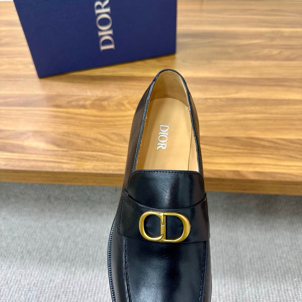 Mocassino CD Timeless in pelle bovina nera e oro 638619