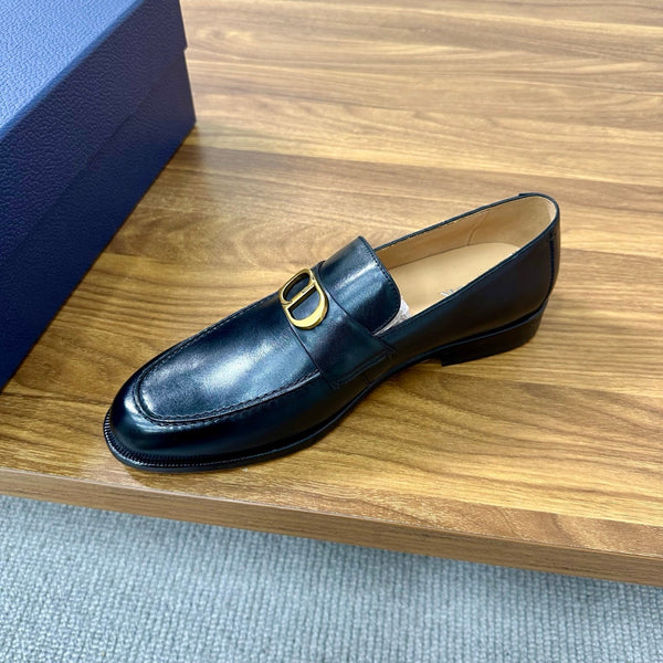 Mocassino CD Timeless in pelle bovina nera e oro 638619