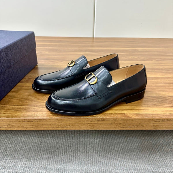 Mocassino CD Timeless in pelle bovina nera e oro 638619