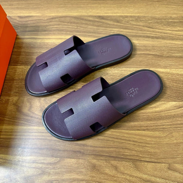 Sandali da uomo HM Izmir in pelle di vitello viola 672023