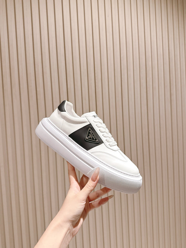 PRA 25s Casual Sneakers White Black Cowhide 449695