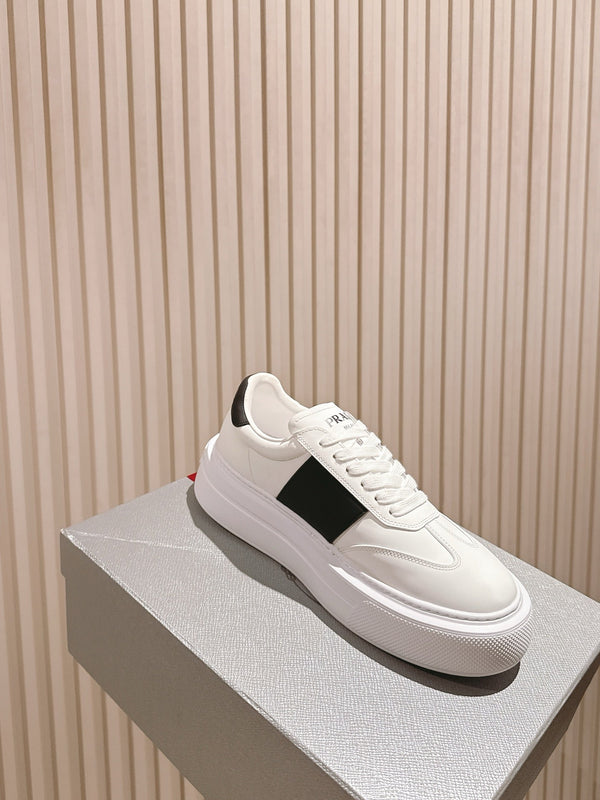 PRA 25s Casual Sneakers White Black Cowhide 449695