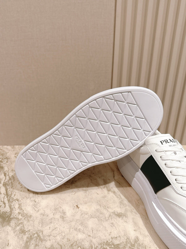 PRA 25s Casual Sneakers White Black Cowhide 449695