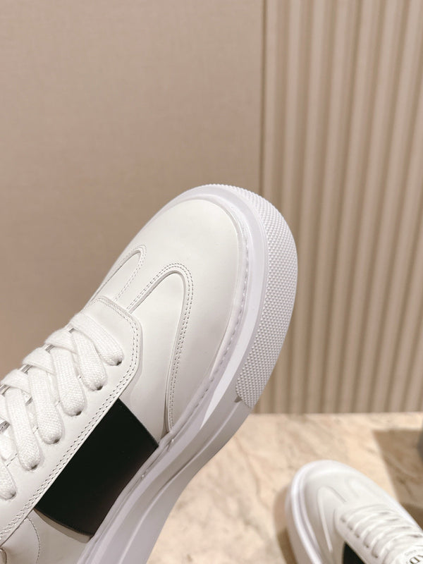 PRA 25s Casual Sneakers White Black Cowhide 449695