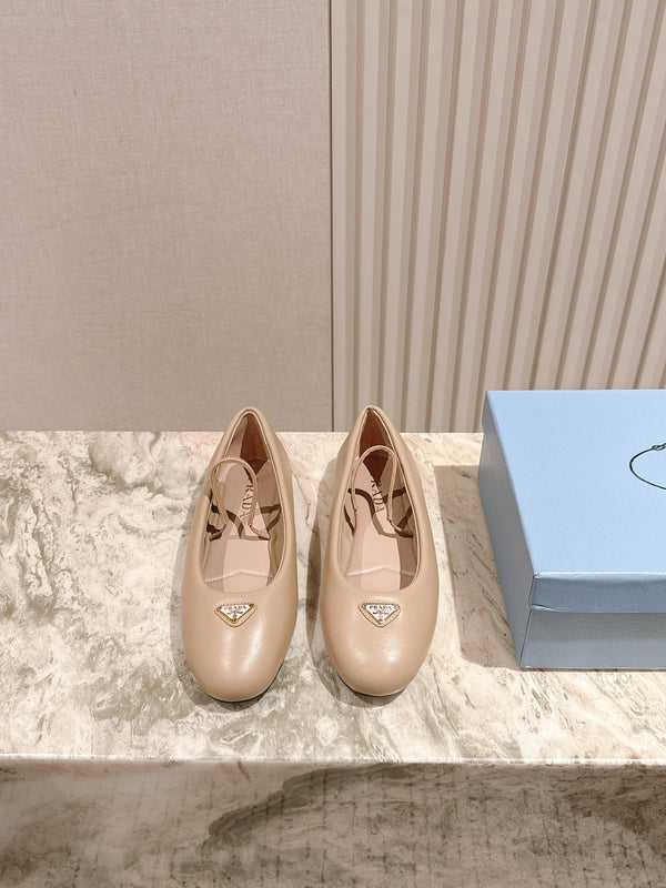 PRA 25s Ballerine Beige Pelle di Vacchetta 449717