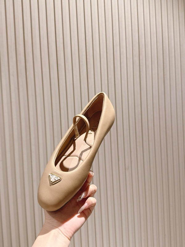 PRA 25s Ballerine Beige Pelle di Vacchetta 449717