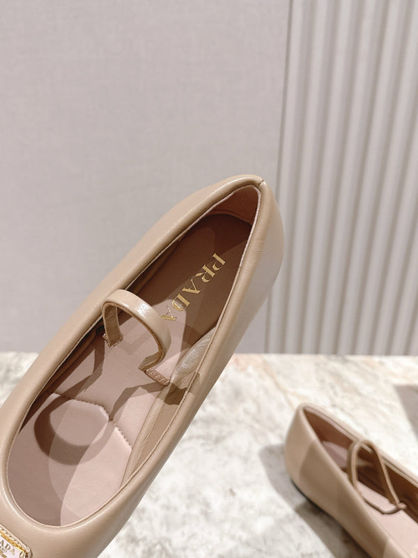 PRA 25s Ballerine Beige Pelle di Vacchetta 449717