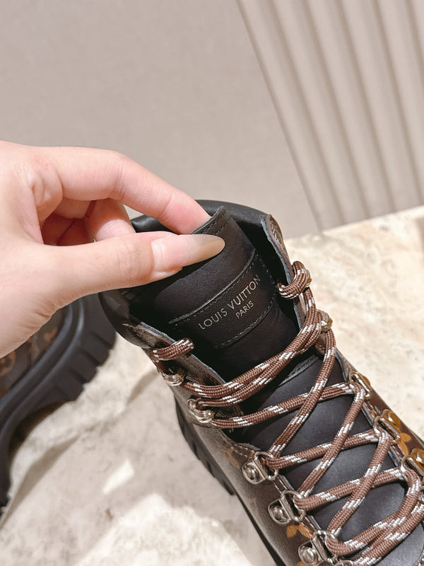 LV Ruby Ranger Ankle Boot 50mm Brown Monogram Canvas 450337