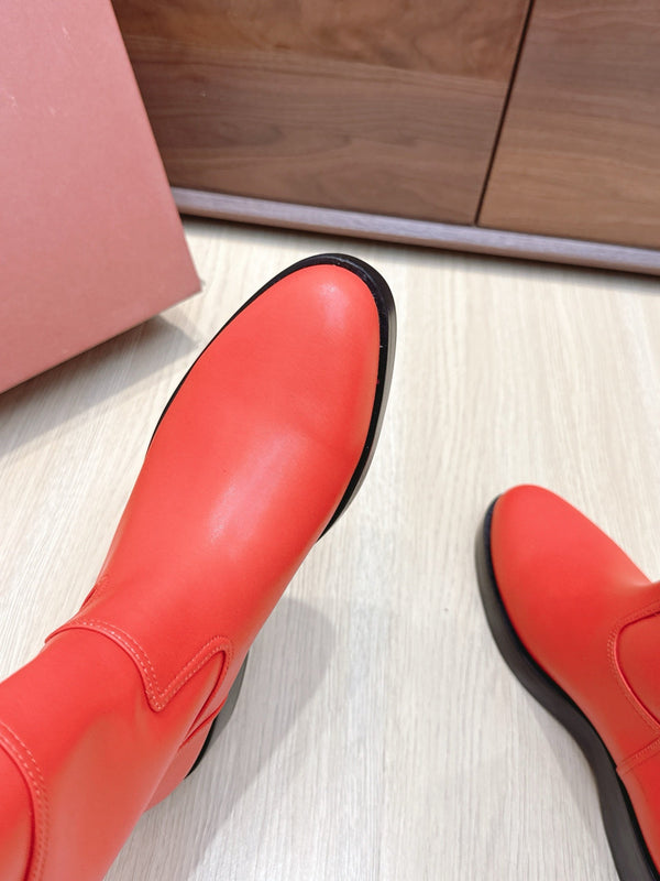 LP Lupo Mid-Calf Boot 20mm Red Cowhide Sheepskin 447740