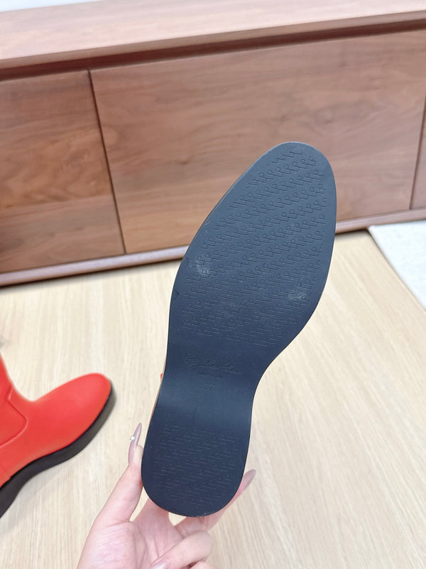 LP Lupo Mid-Calf Boot 20mm Red Cowhide Sheepskin 447740