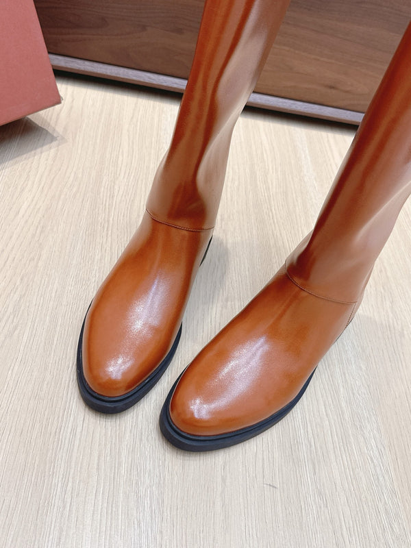 LP Long Boots 20mm Brown Cowhide Sheepskin 447747