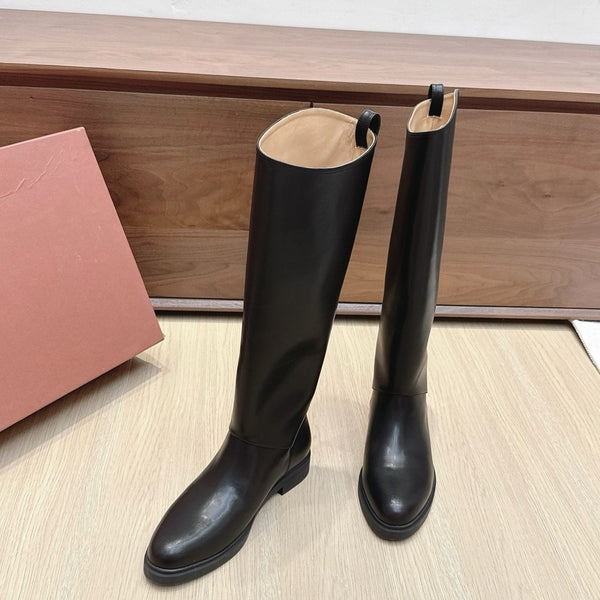 LP Long Boots 20mm Black Cowhide Sheepskin 447748