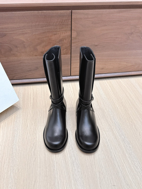 The Row 25ss Jodhpur Boots 20mm Black Cowhide 445427