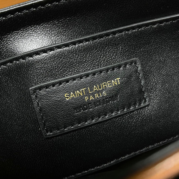 YSL Solferino Mini Satchel Bag Tan Brown Calfskin 285612
