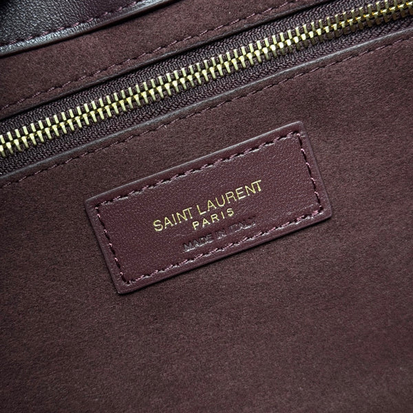 YSL 5A7 Bag 24cm Burgundy Patent Leather 285567