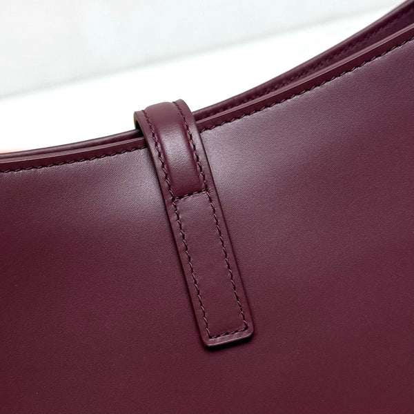 YSL 5A7 Bag 24cm Burgundy Leather 285558
