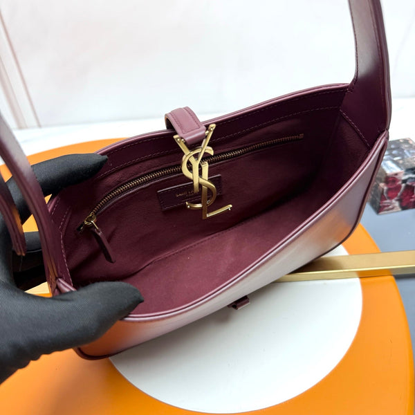 YSL 5A7 Bag 24cm Burgundy Leather 285558