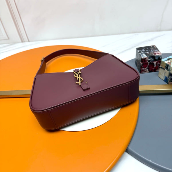 YSL 5A7 Bag 24cm Burgundy Leather 285558
