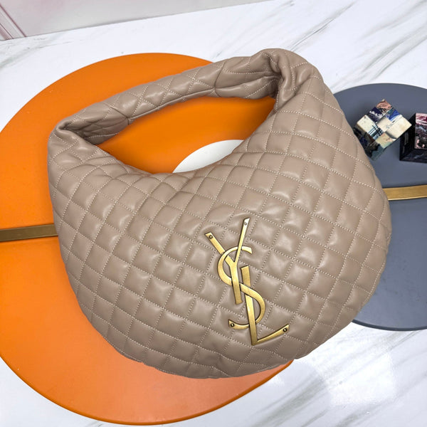 Sac porté épaule YSL Icarino grand modèle en cuir matelassé beige 286004
