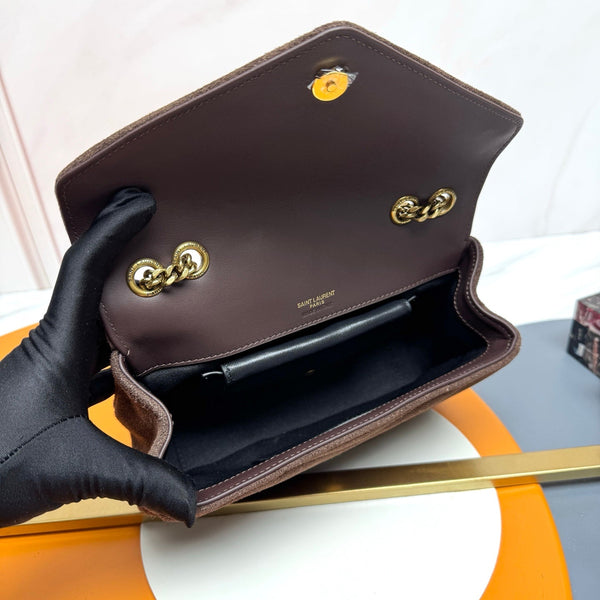 YSL Loulou Bag 29cm Coffee Suede 285667
