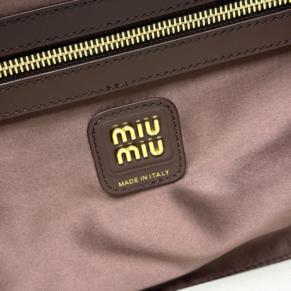 MIU BEAU BAG 34 IN BRIARWOOD CALFSKIN