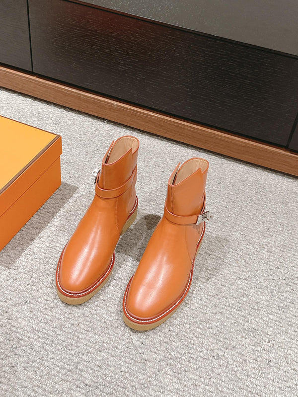 history ankle boot brown calfskin