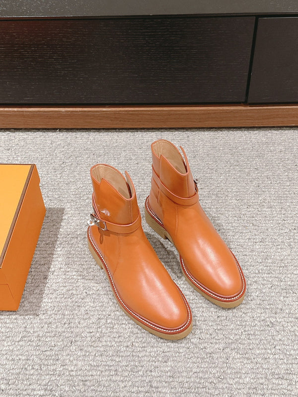 history ankle boot brown calfskin