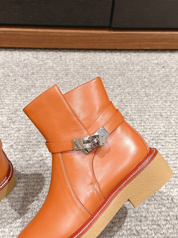 history ankle boot brown calfskin