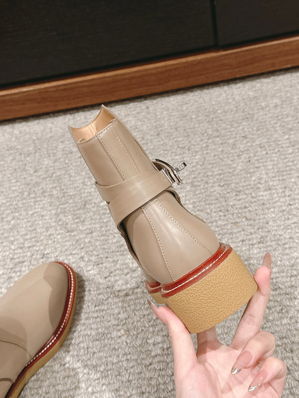 stivaletto history in pelle di vitello grigia