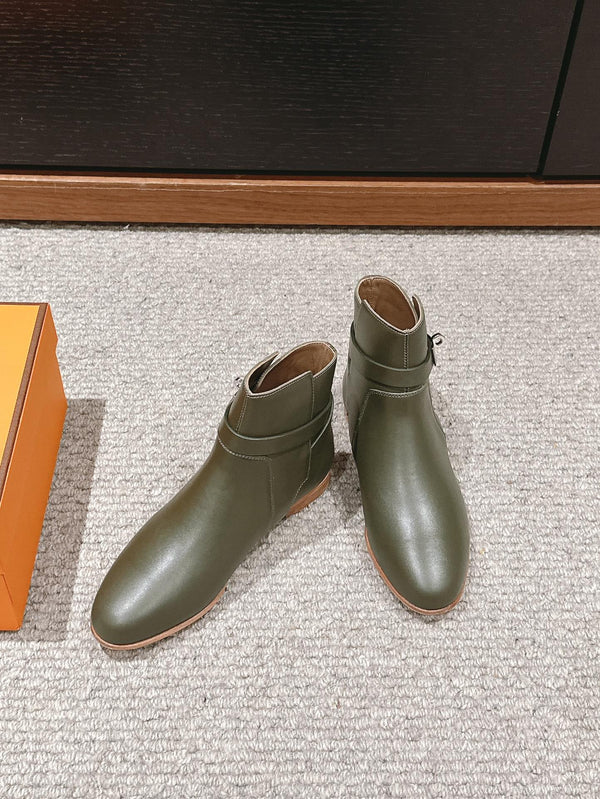 neo ankle boot khaki calfskin