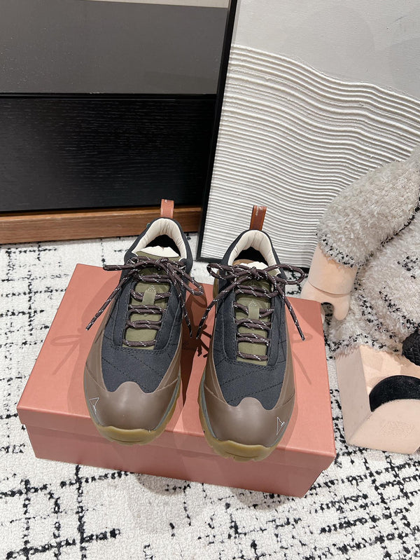 LP Katharina Sneaker In Black Mix Earth Brown Denim Fabric 997603