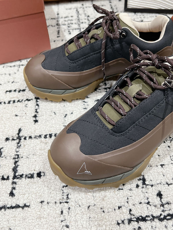 LP Katharina Sneaker In Black Mix Earth Brown Denim Fabric 997603