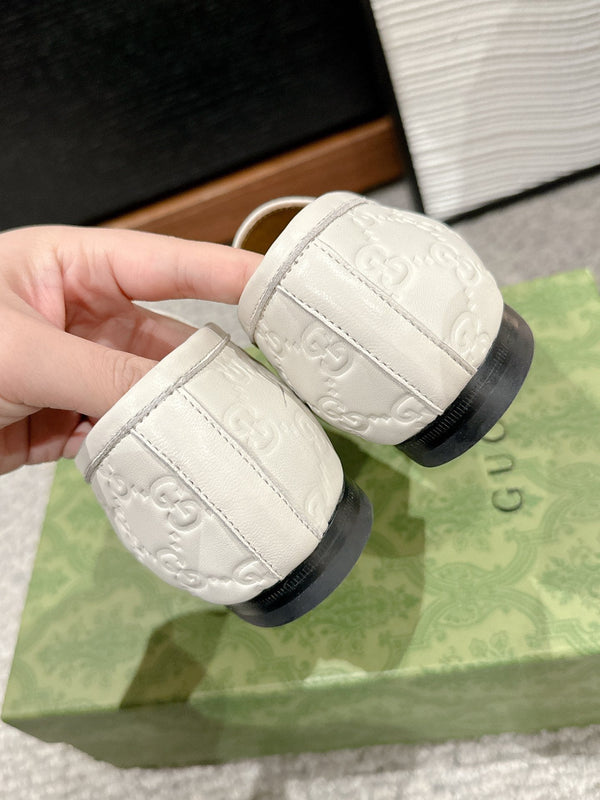 Horsebit Jordaan Loafer White GG Leather