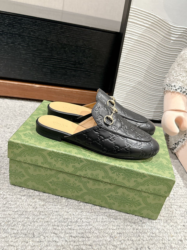 Horsebit Mule Black GG Leather