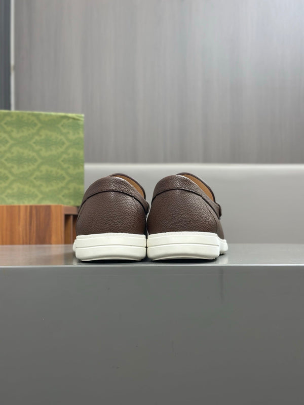 GG Men's Interlocking G Loafer Brown Cowhide 573502