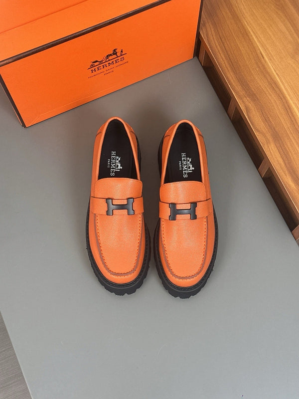 HM Men's Paris Loafer Orange Calfskin 640901
