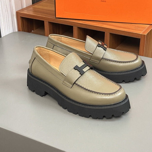Mocassino da uomo HM Paris in pelle di vitello color crema chiaro 640903