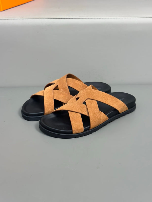 HM Men's Kazimir Sandals Tan Suede 663018