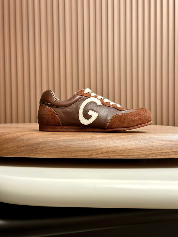 GG Men's 25 Sneaker Brown Suede Cowhide 723954