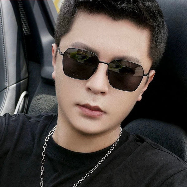 SQUARE FRAME SUNGLASSES 563171 IN METAL