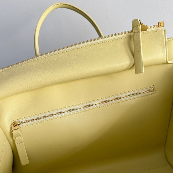 BV Barbara Tote Bag Light Yellow Intrecciato Leather