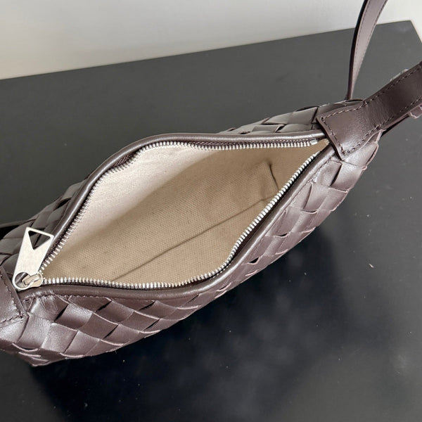 BV Traveler Phone Pouch Coffee Intrecciato Calfskin