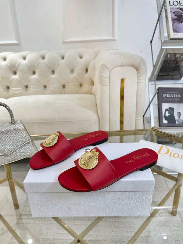 CD 26s Sandals Red Leather 667120