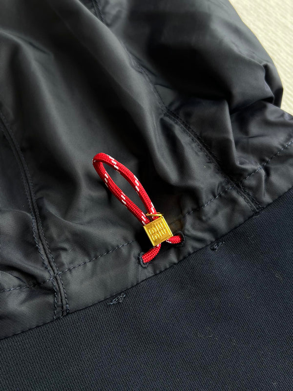 Miu Miu 25 Drawstring Jacket Navy Blue Cotton