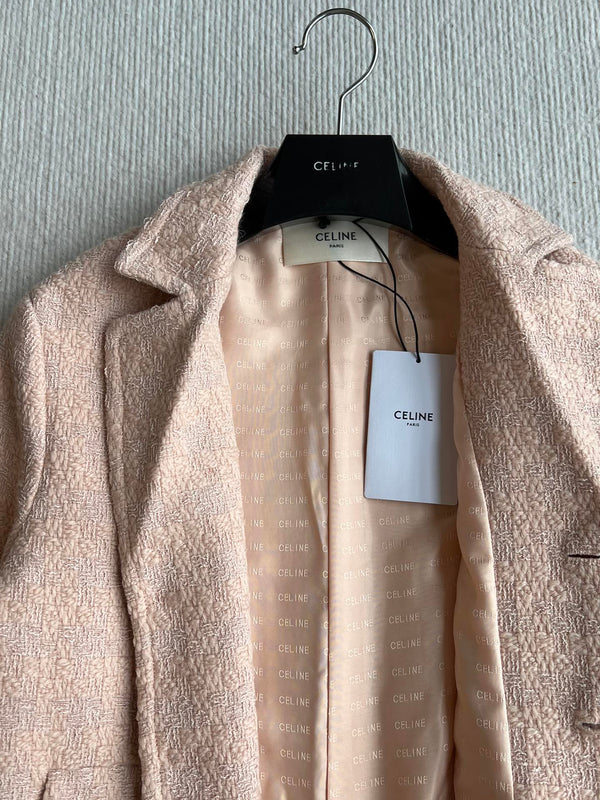 Celine 25 Jacekt Pink Wool Mohair