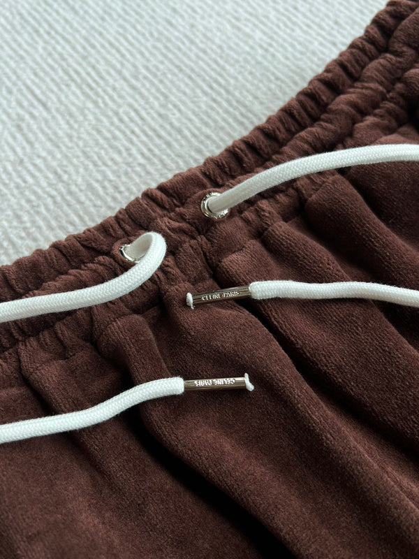 Celine 25 Trouser Brown White Cotton Polyester