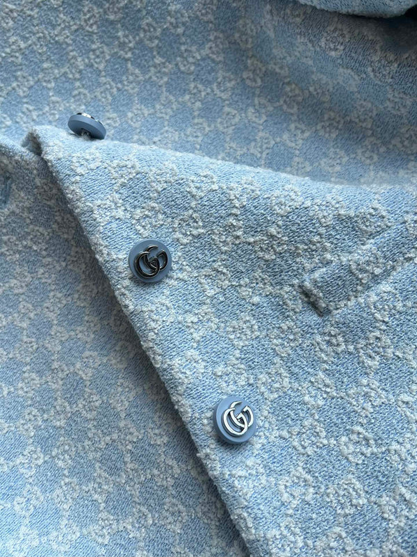 Gucci 2025 Jacket Blue Tweed Fabric 275732