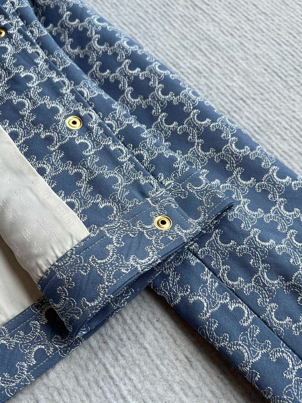 Celine 25 Jacket Blue Triacetate Polyester 275777