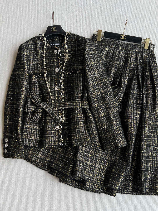 CC 25 Set Tweed Black Polyester Wool 289987