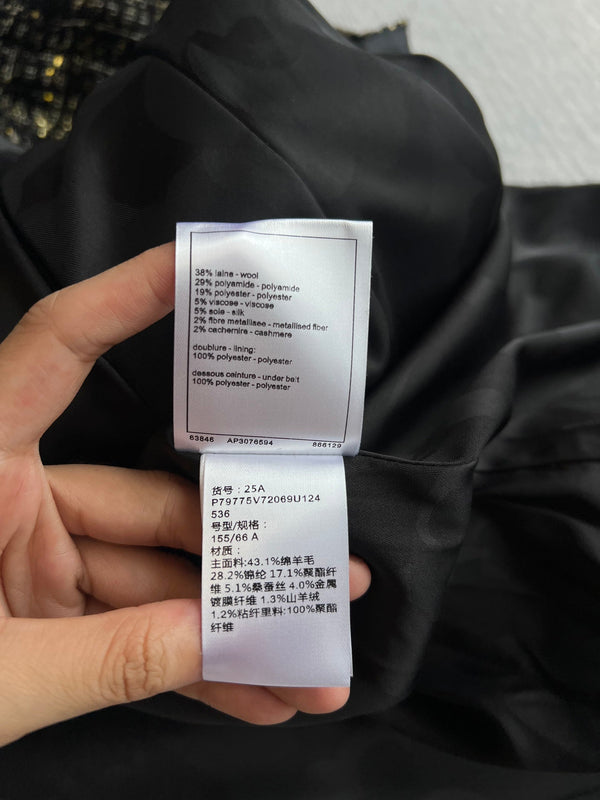 CC 25 Set Tweed Black Polyester Wool 289987